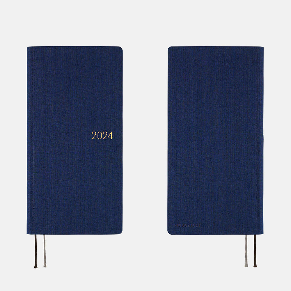 Hobonichi Techo 2024 - Weeks MEGA Planner Book - Colors: Deep Navy (English/Monday Start/January Start)