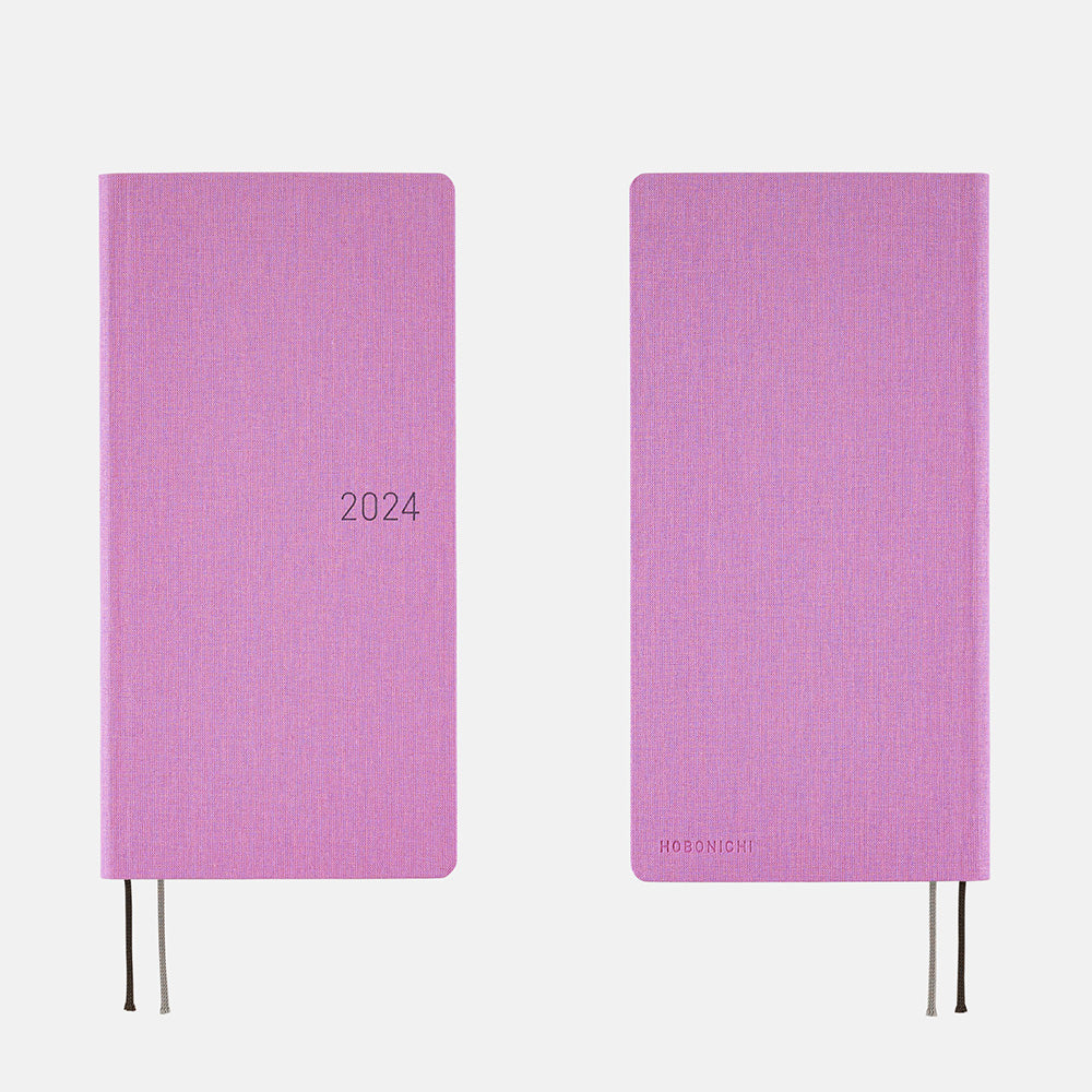 Hobonichi Techo 2024 - Weeks/Wallet Planner Book - Colors: Lavender (English/Monday Start/January Start)