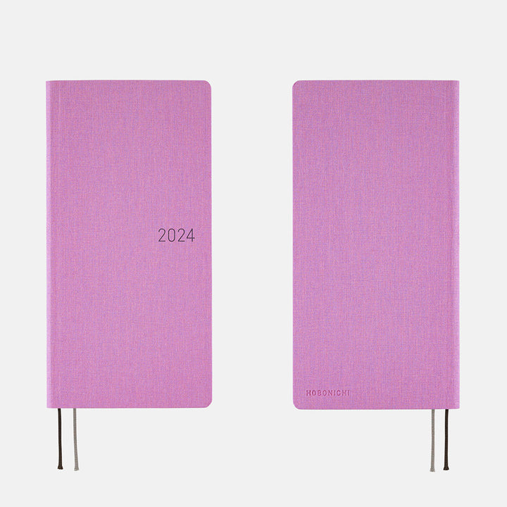 Hobonichi Techo 2024 - Weeks/Wallet Planner Book - Colors: Lavender (English/Monday Start/January Start)