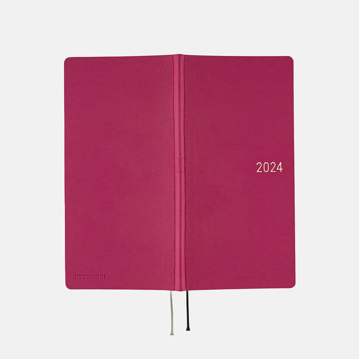 Hobonichi Techo 2024 - Weeks/Wallet Planner Book - Smooth: Sangria (English/Monday Start/January Start)