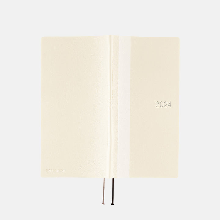 Hobonichi Techo 2024 - Weeks/Wallet Planner Book - White Line: Ivory (English/Monday Start/January Start)