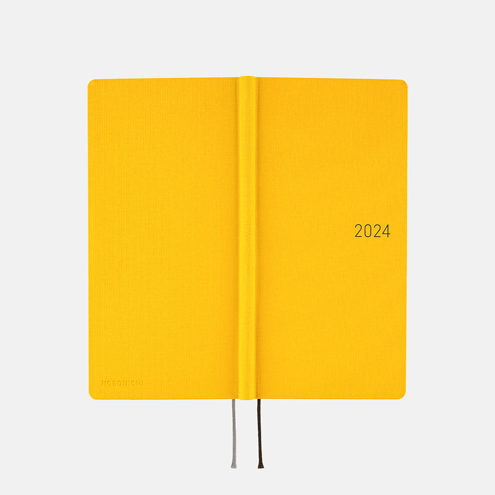 Hobonichi Techo 2024 - Weeks/Wallet Planner Book - Colors: Poppin' Yellow (English/Monday Start/January Start)