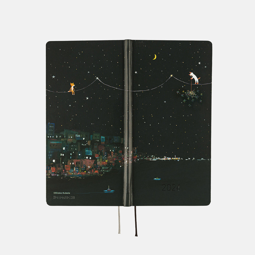 Hobonichi Techo 2024 - Weeks/Wallet Planner Book - Hiroko Kubota: Another night of falling star sparklers (English/Monday Start/January Start)