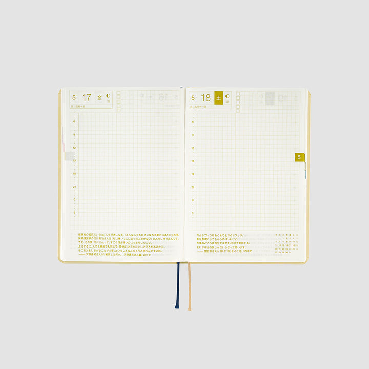 Hobonichi Techo 2024 -  Original/A6 HON Planner Book - Slash (Ivory) (Japanese/Monday Start/January Start)