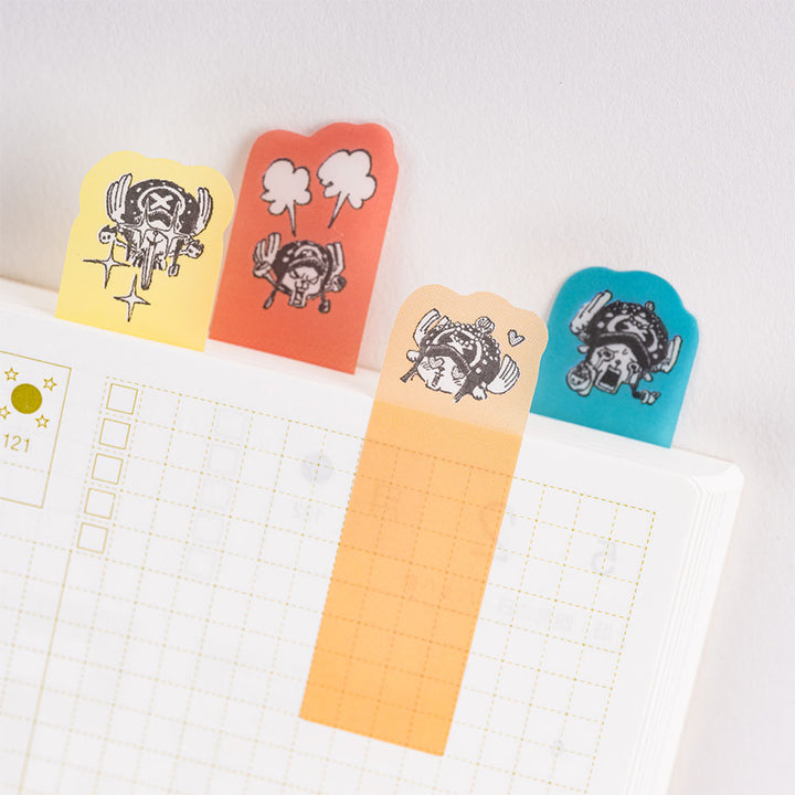 Hobonichi Techo - ONE PIECE magazine - Clear Sticky Note Set (The Many Faces of Chopper) - Buchan's Kerrisdale Stationery