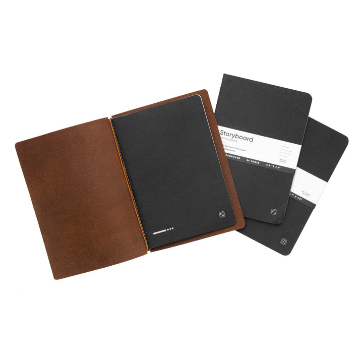 ENDLESS EXPLORER REFILLIABLE LEATHER JOURNAL - Regalia Paper 64 Pages - 'Brown' - Buchan's Kerrisdale Stationery