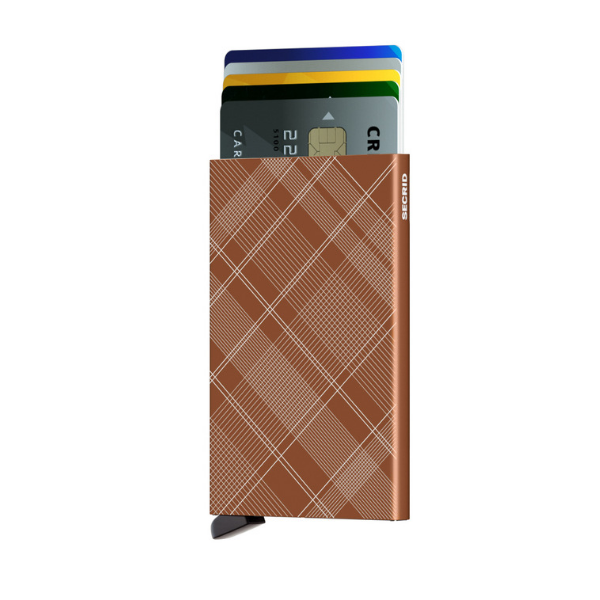 Secrid RFID Card Protector Laser Tartan Rust - Buchan's Kerrisdale Stationery