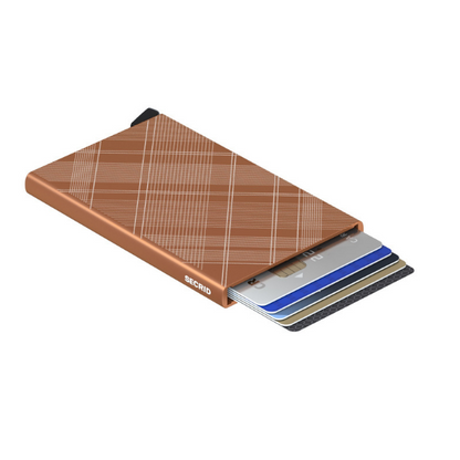 Secrid RFID Card Protector Laser Tartan Rust - Buchan's Kerrisdale Stationery