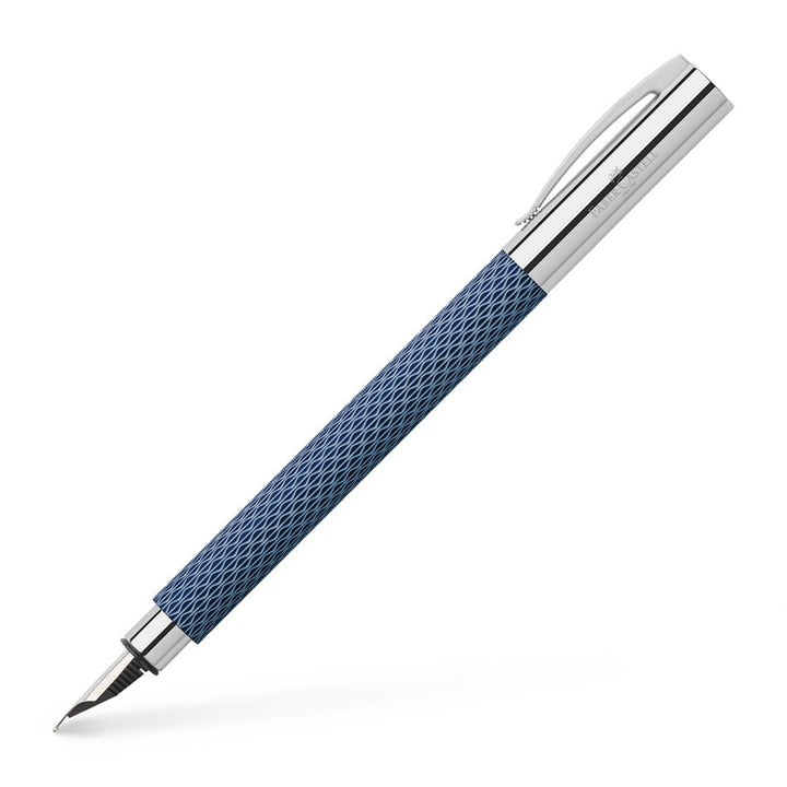 Faber-Castell – ‘Ambition’ Fountain Pen with Gift Box Case – Op'Art Deep Water - Buchan's Kerrisdale Stationery