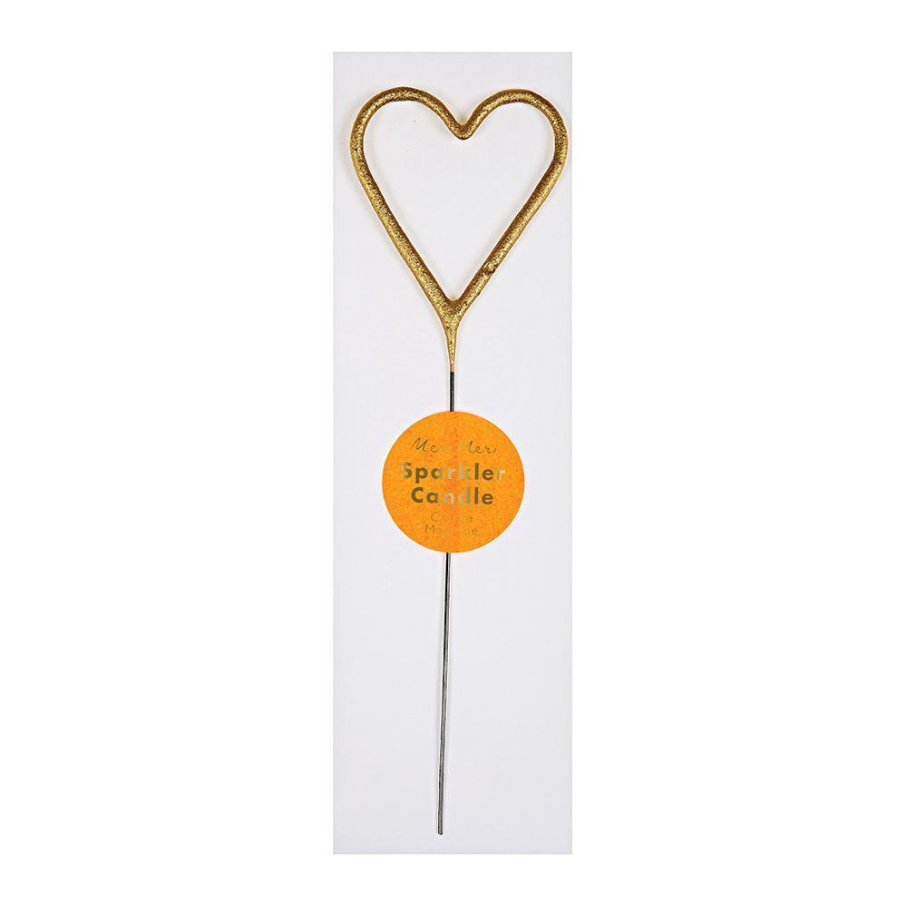 MERI MERI - Gold Sparkler Heart Wondercandle - Buchan's Kerrisdale Stationery