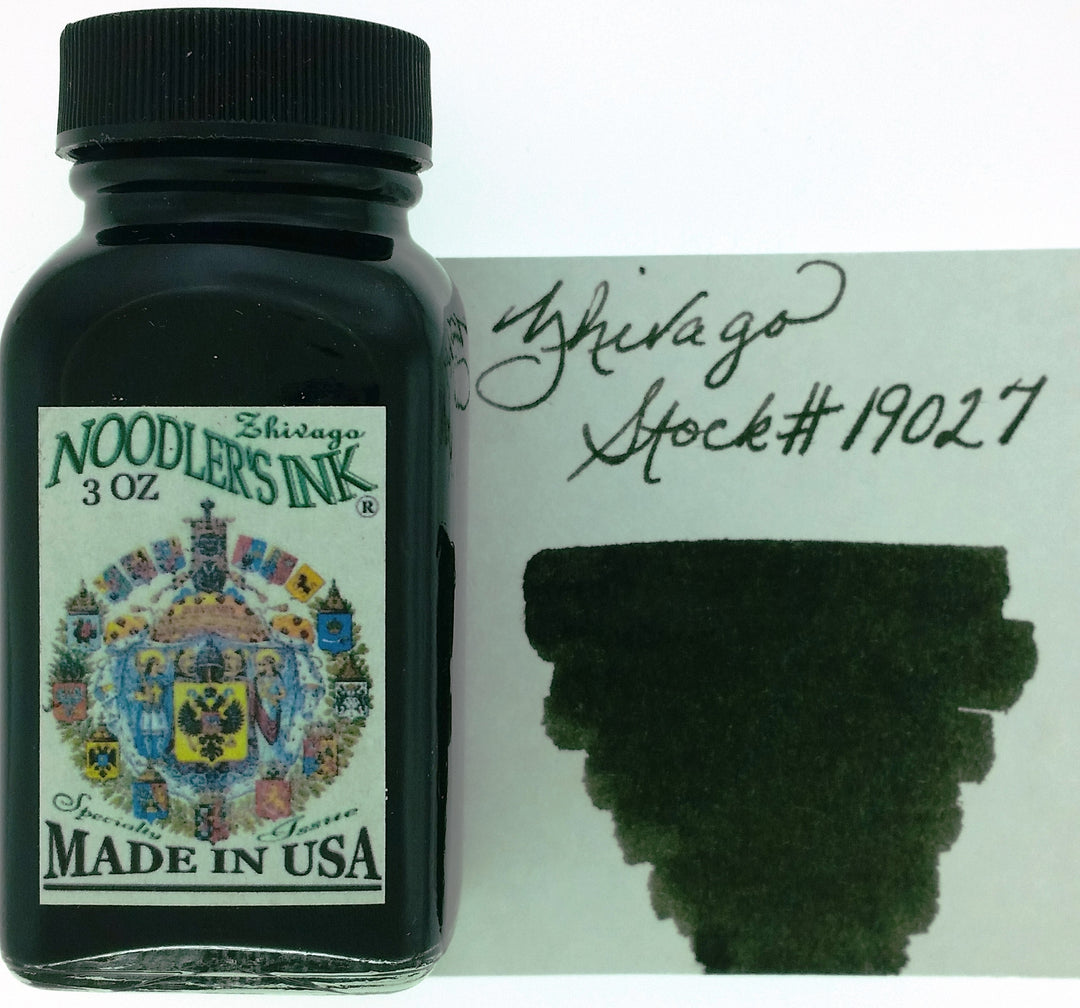 Noodler's Ink Bottled Fountain Pen Inks (3oz-90ml) - Zhivago - Buchan's Kerrisdale Stationery