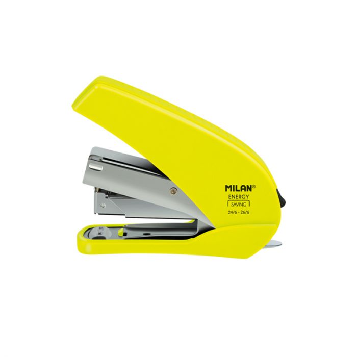 MILAN - Blister Pack 'Energy Saving' Compact Stapler - Acid series - Yellow - Buchan's Kerrisdale Stationery