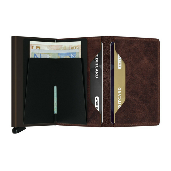 Secrid Slimwallet Vintage Chocolate - Buchan's Kerrisdale Stationery