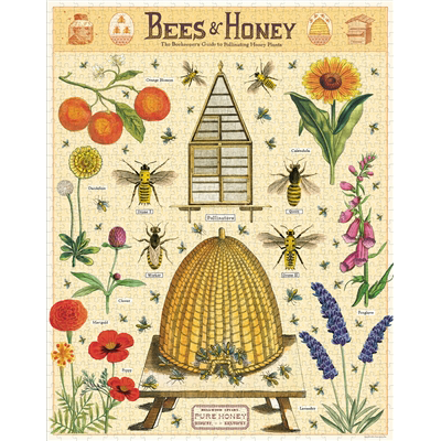 CAVALLINI & CO - 1000 Piece Vintage Puzzle "Bees & Honey" - Buchan's Kerrisdale Stationery