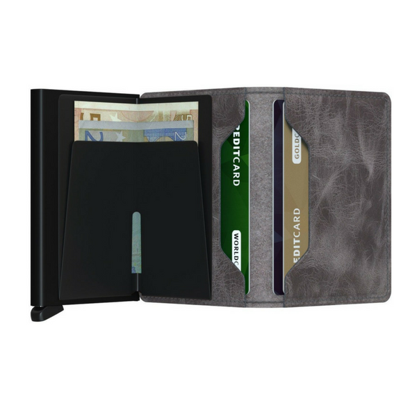 Secrid Slimwallet Vintage Grey-Black - Buchan's Kerrisdale Stationery