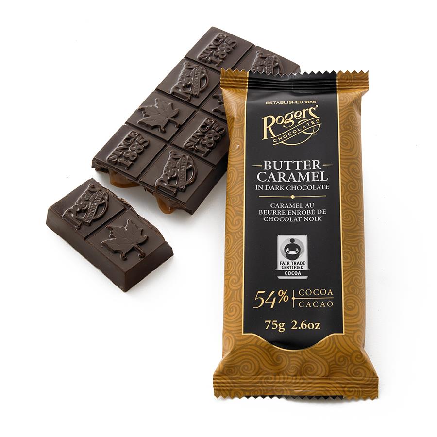 ROGERS' CHOCOLATE - BUTTER CARAMEL DARK CHOCOLATE BAR - Buchan's Kerrisdale Stationery