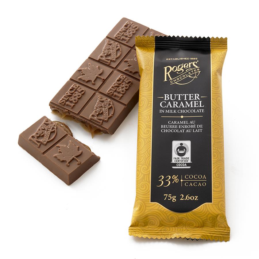 ROGERS' CHOCOLATE - BUTTER CARAMEL MILK CHOCOLATE BAR - Buchan's Kerrisdale Stationery
