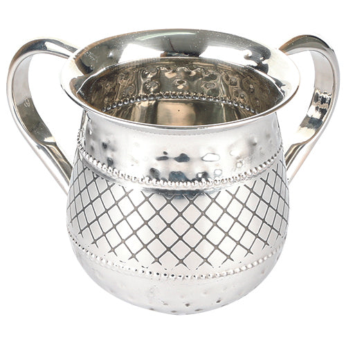 ART JUDAICA - Stainless Steel Washing Cup - Silver Dotted Design - Buchan's Kerrisdale Stationery