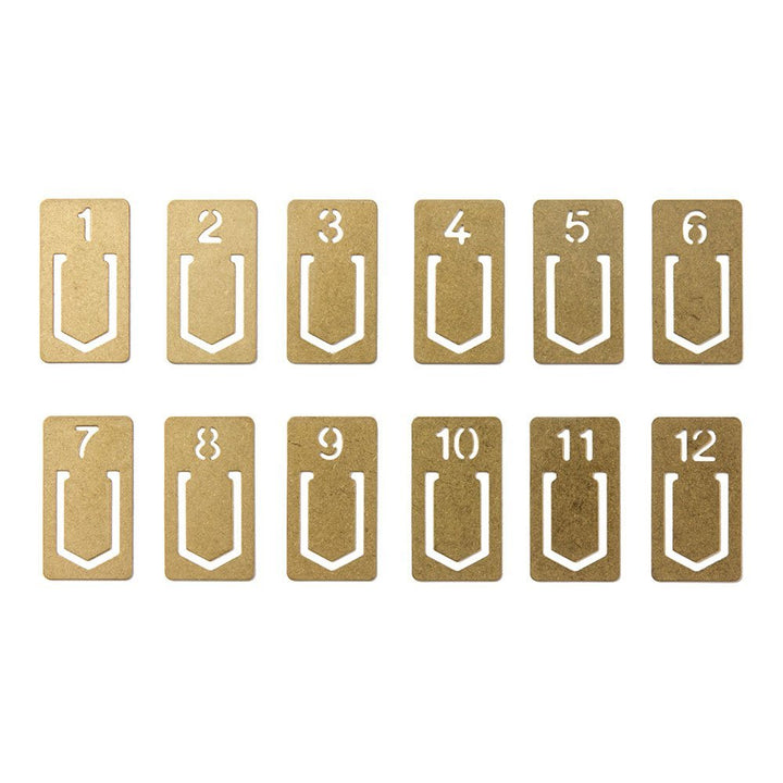Traveler's Company (Midori) BRASS NUMBER CLIPS - Buchan's Kerrisdale Stationery