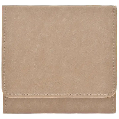 SIWA – Foldable Coin Case with Snap Button Close – Light Brown - Buchan's Kerrisdale Stationery