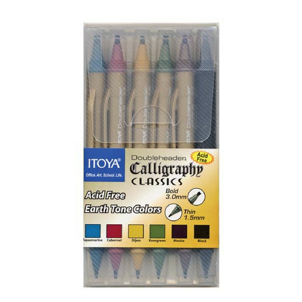 ITOYA - CLASSIC CALLIGRAPHY SET - 6 markers - Buchan's Kerrisdale Stationery