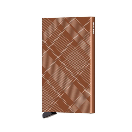 Secrid RFID Card Protector Laser Tartan Rust - Buchan's Kerrisdale Stationery