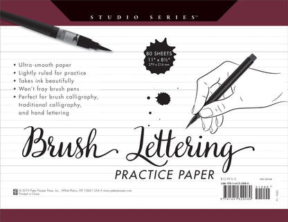 PETERPAUPER - STUDIO SERIES BRUSH LETTERING PRACTICE PAPER - Buchan's Kerrisdale Stationery