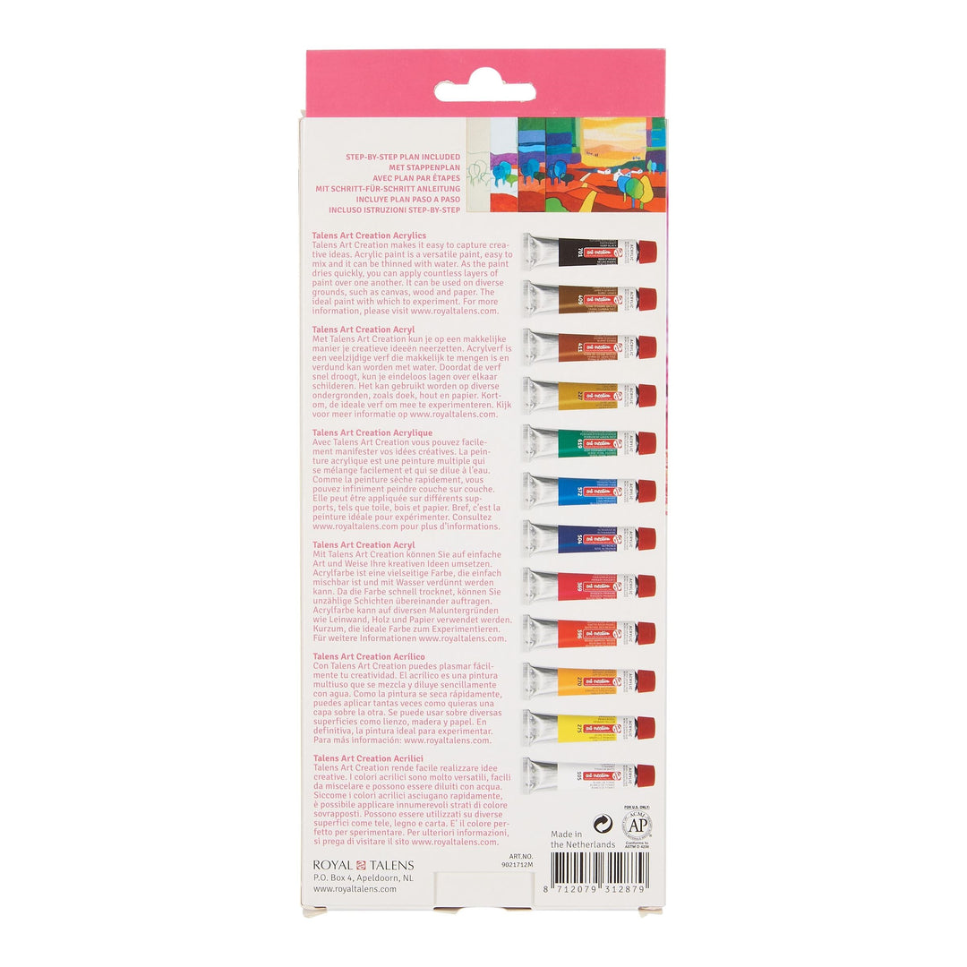 ROYAL TALENS - Acrylic Colour Set 12 x 12 ml - Buchan's Kerrisdale Stationery