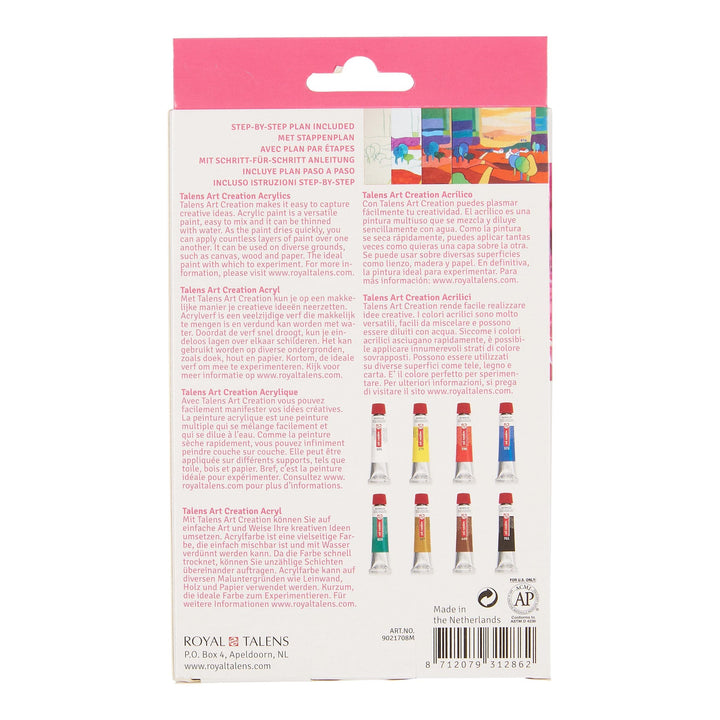 ROYAL TALENS – Acrylic Colour Set 8 x 12 ml - Buchan's Kerrisdale Stationery