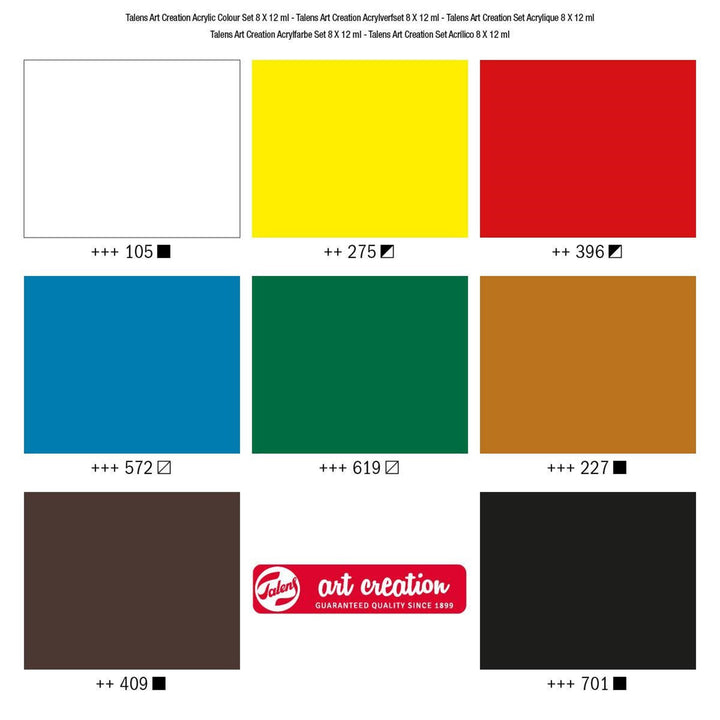 ROYAL TALENS – Acrylic Colour Set 8 x 12 ml - Buchan's Kerrisdale Stationery