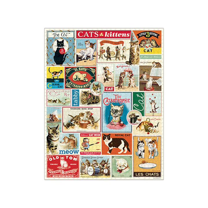 CAVALLINI & CO – 1000 Piece Vintage Puzzle "Cats and kittens" - Buchan's Kerrisdale Stationery
