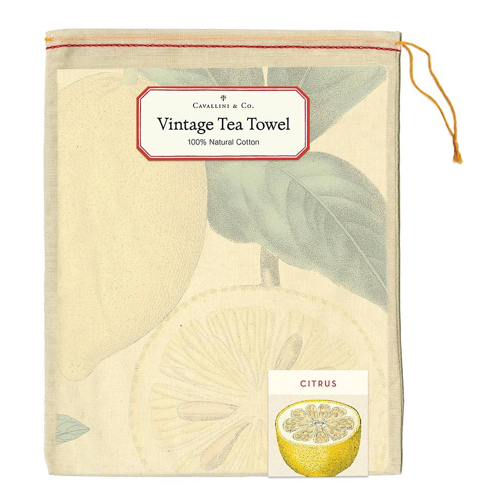 CAVALLINI & CO - Tea Towel "Citrus" - Buchan's Kerrisdale Stationery