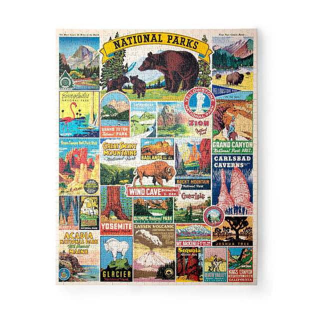 CAVALLINI & CO - 1000 Piece Vintage Puzzle "National Parks" - Buchan's Kerrisdale Stationery