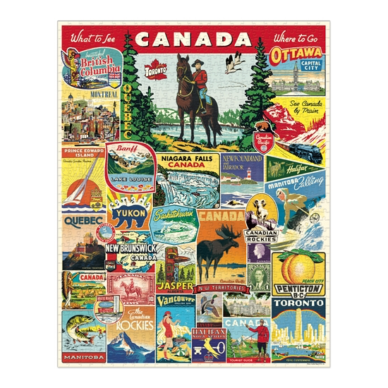 CAVALLINI & CO – 1000 Piece Vintage Puzzle "CANADA" - Buchan's Kerrisdale Stationery