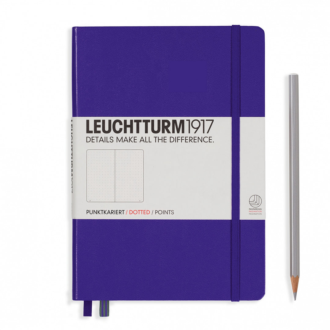 LEUCHTTURM - NOTEBOOK MEDIUM (A5) HARDCOVER, 249 NUMBERED PAGES, DOTTED, PURPLE - Buchan's Kerrisdale Stationery