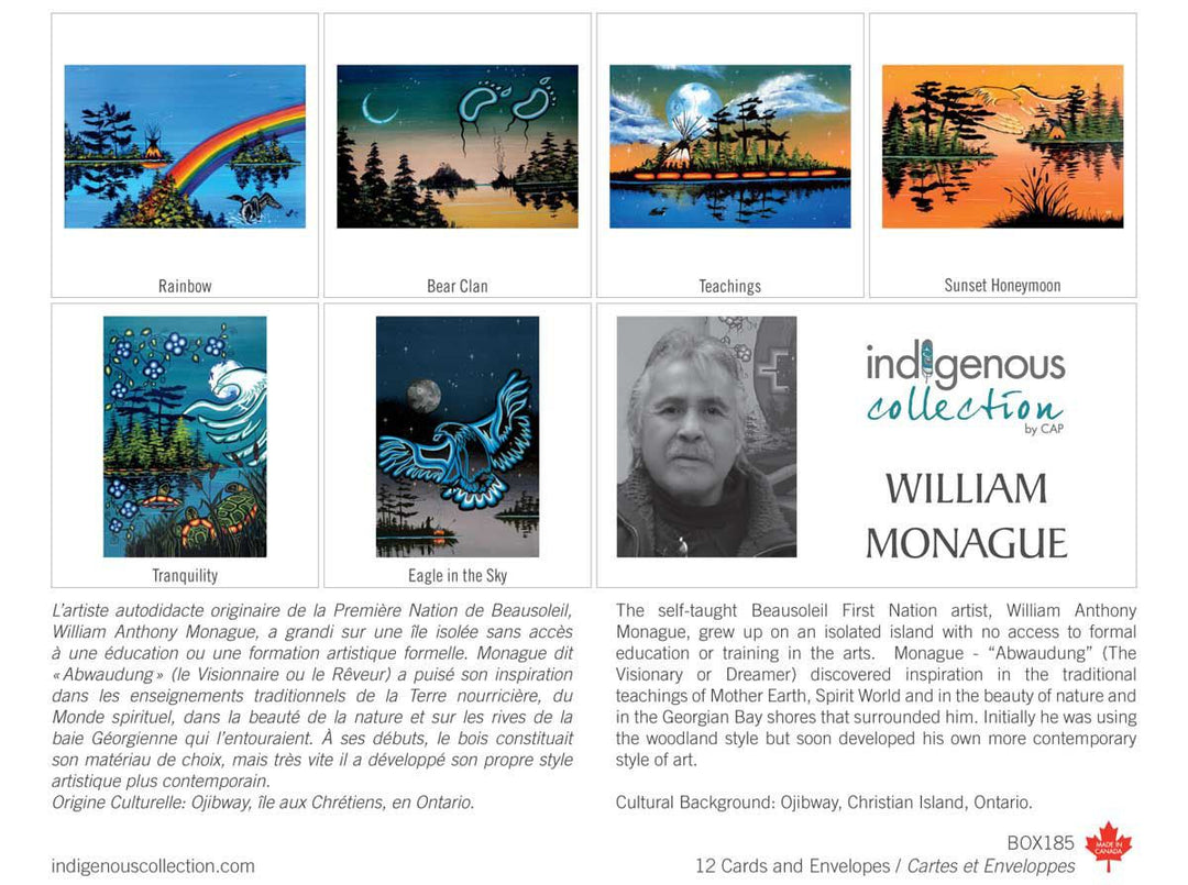 INDIGENOUS COLLECTION by CAP - Box Set Notecards - William Monague "Eagles" - Buchan's Kerrisdale Stationery