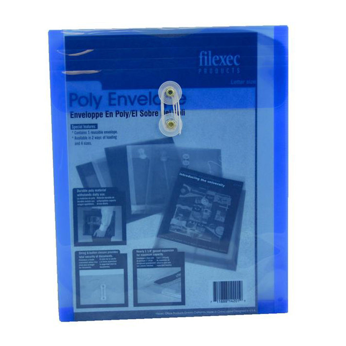 FILEXEC - Poly Envelope Top Loading - Blue - Buchan's Kerrisdale Stationery