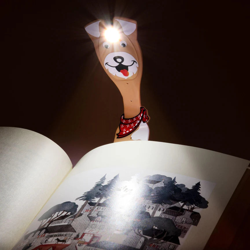 Thinking Gifts - LED Reading Light - Bookmark - Flexi Light Pals - Dog - Buchan's Kerrisdale Stationery