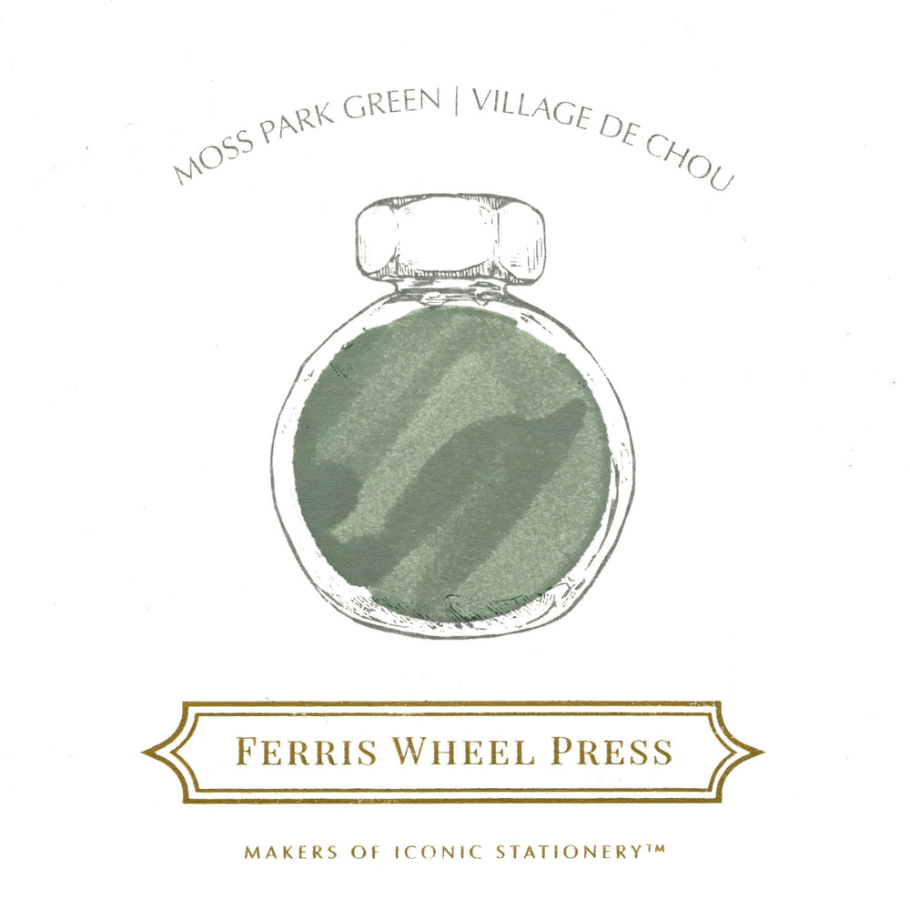 FERRIS WHEEL PRESS - Fountain Pen Ink 38 ml - "Autumn 2020 Collection" - "Moss Park Green" - Buchan's Kerrisdale Stationery