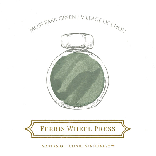 FERRIS WHEEL PRESS - Fountain Pen Ink 38 ml - "Autumn 2020 Collection" - "Moss Park Green" - Buchan's Kerrisdale Stationery