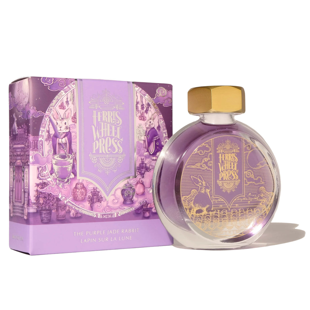 FERRIS WHEEL PRESS – Fountain Pen Ink Glass Bottle 38ml – Special Edition - The Purple Jade Rabbit - Buchan's Kerrisdale Stationery