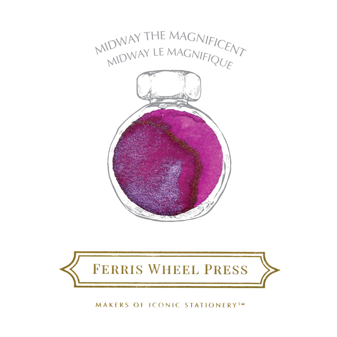 FERRIS WHEEL PRESS – “The Sugar Beach Collection” Fountain Pen Shimmer Ink – Midway The Magnificent 38ml - Buchan's Kerrisdale Stationery