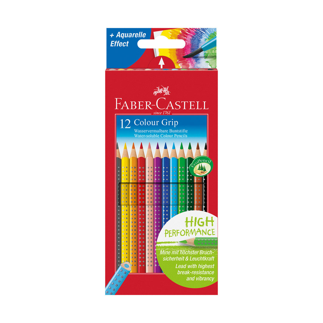 Faber-Castell - 12 Colour Grip - Aquarelle Effect - Buchan's Kerrisdale Stationery