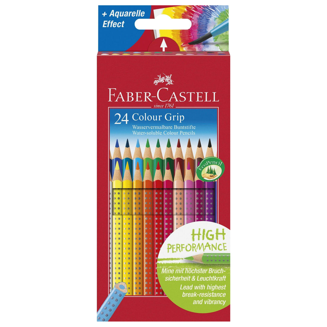 Faber-Castell - 24 Colour Grip - Aquarelle Effect - Buchan's Kerrisdale Stationery