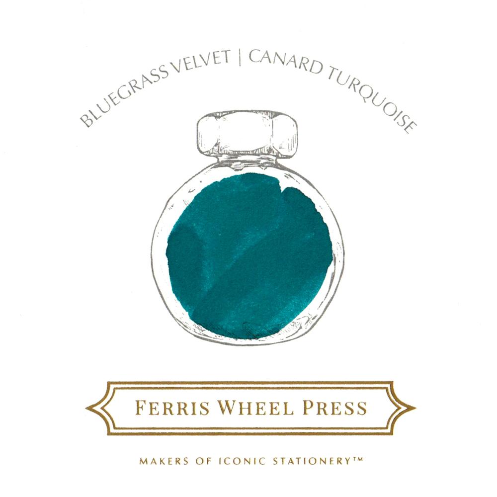 FERRIS WHEEL PRESS - Fountain Pen Ink Glass Bottle 38ml - Blue Grass Velvet - Buchan's Kerrisdale Stationery