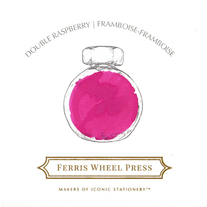 FERRIS WHEEL PRESS – ‘Freshly Squeezed Collection’ Fountain Pen Ink Glass Bottle 38ml – Double Raspberry - Buchan's Kerrisdale Stationery