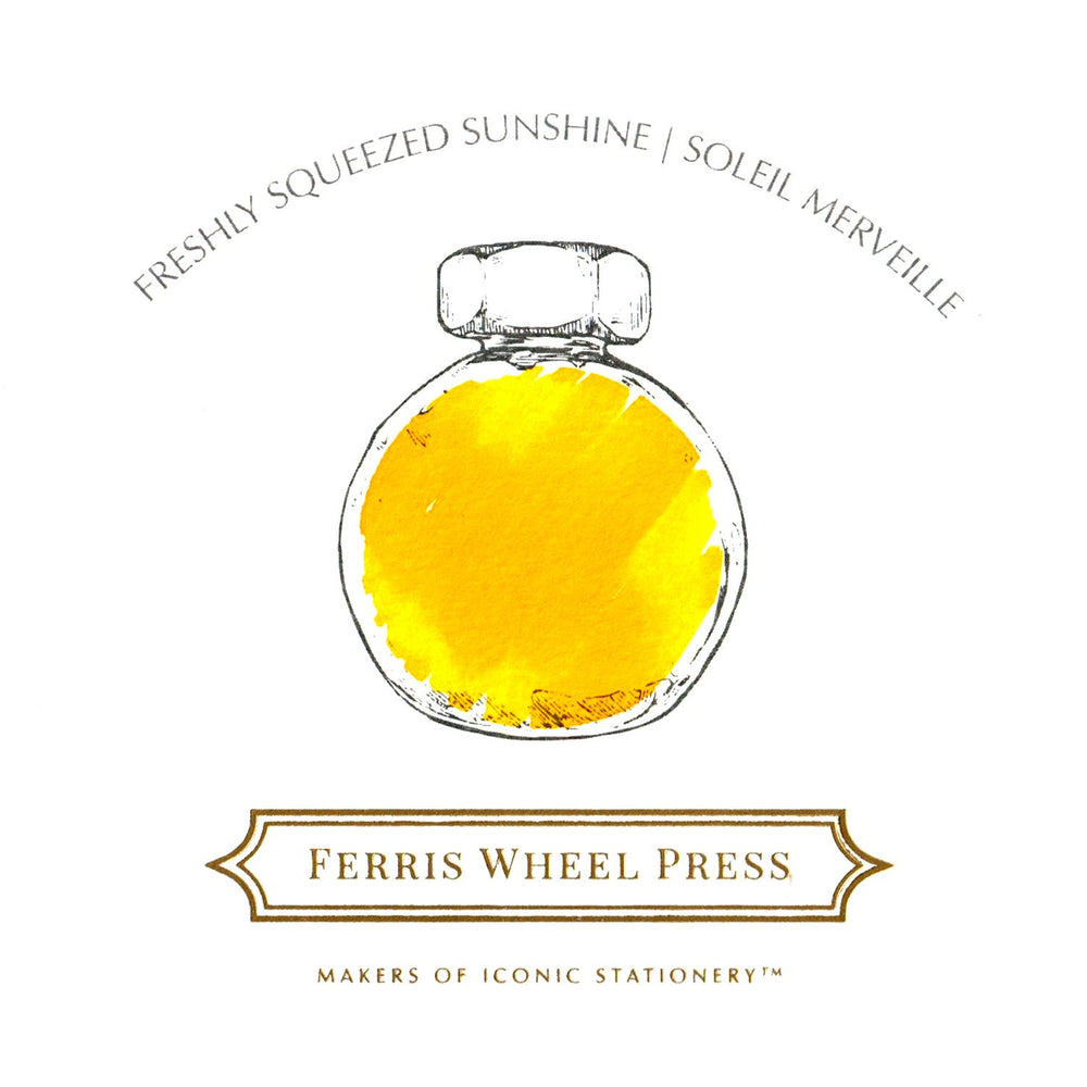 FERRIS WHEEL PRESS - Fountain Pen Ink 85 ml - Summer 2020 Series - "Freshly Squeezed Sunshine" - Buchan's Kerrisdale Stationery
