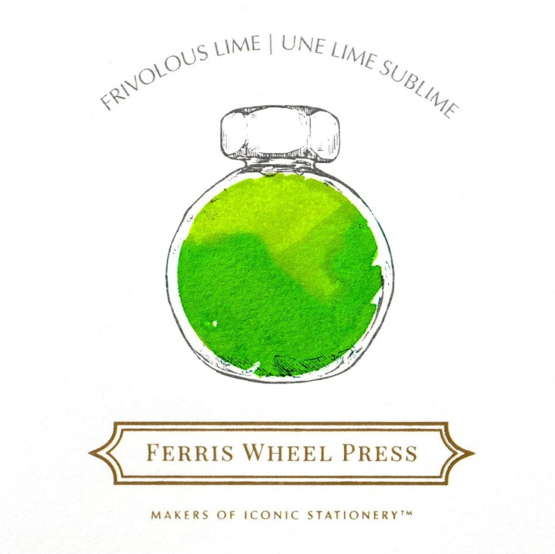 FERRIS WHEEL PRESS - Fountain Pen Ink 38 ml - "Frivolous Lime" - "Freshly Squeezed" Collection - Buchan's Kerrisdale Stationery