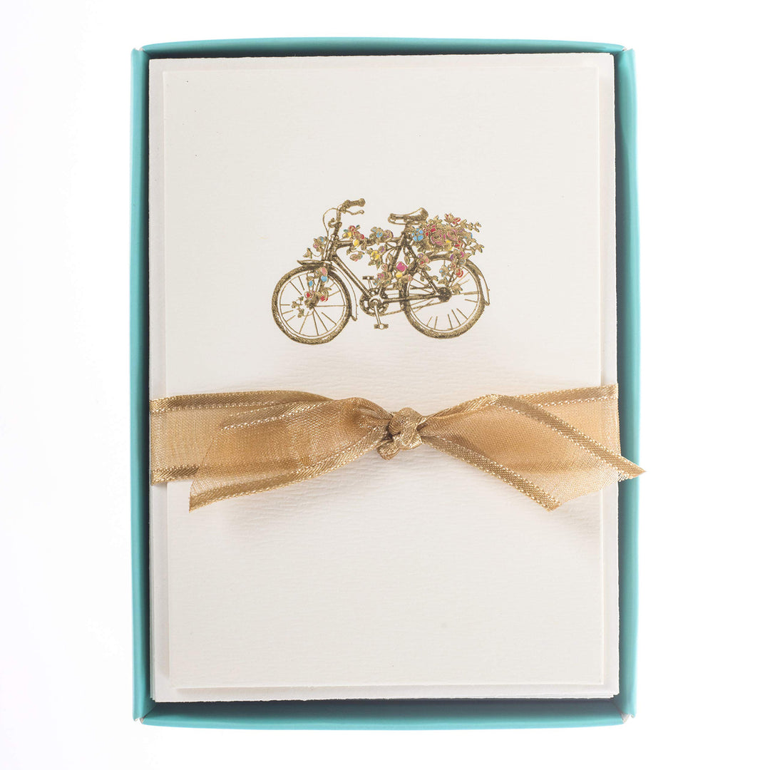 GRAPHIQUE DE FRANCE - La Petite Press - Flower Bicycle Boxed Card - Buchan's Kerrisdale Stationery