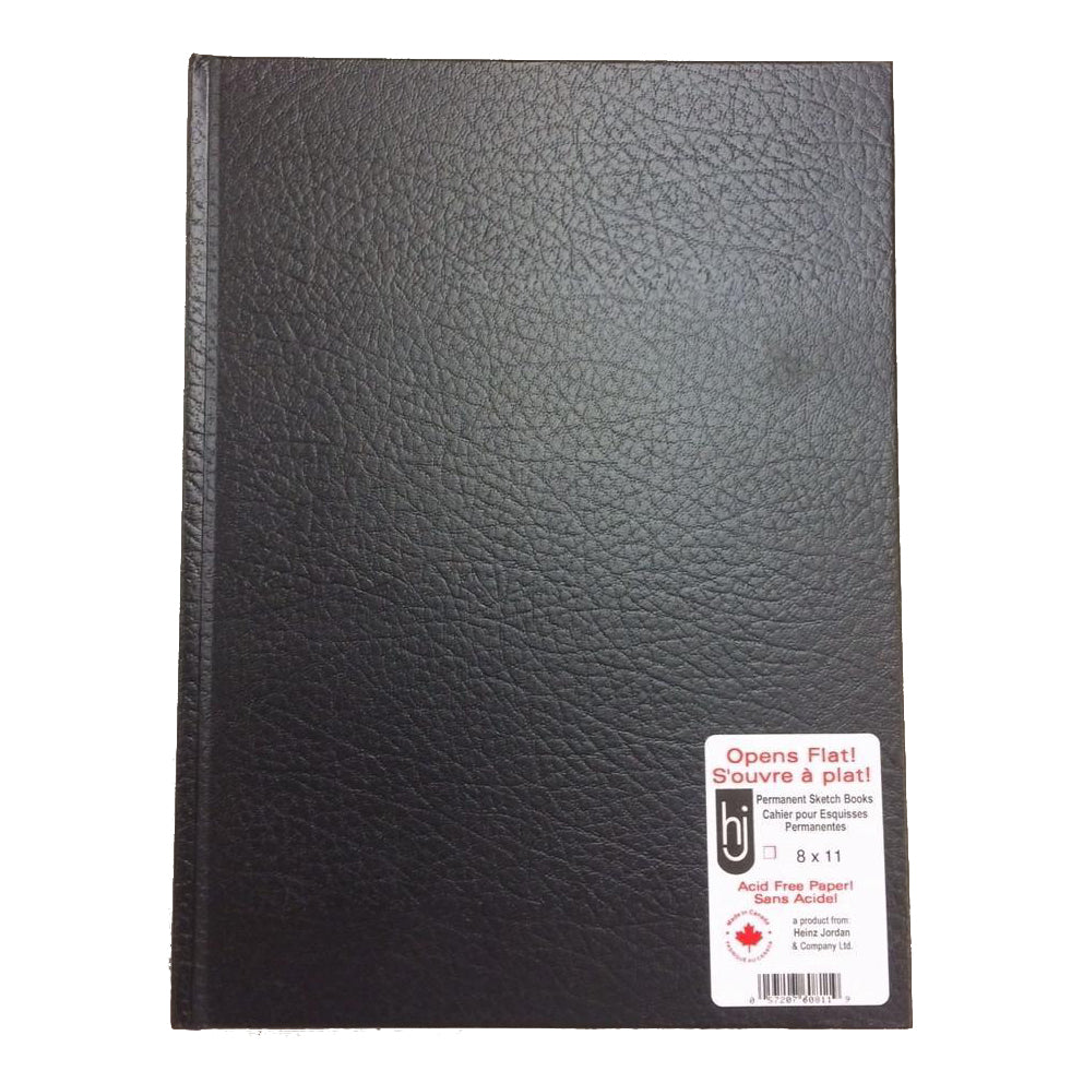 HJ - Permanent Hardcover Black Sketchbook - Portrait 8X11 - Buchan's Kerrisdale Stationery